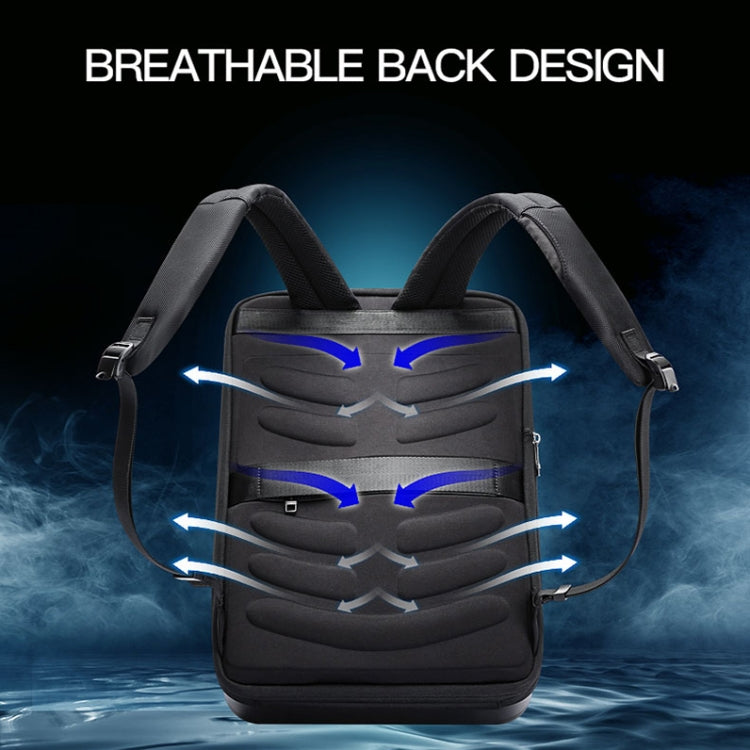Bopai 61-93318A Hard Shell Waterproof Expandable Backpack with USB Charging Hole, Spec: Password (Silver) - free shipping - PMC Jewellery - Order now!