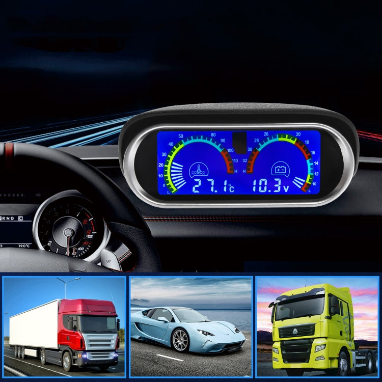 Agricultural Vehicle Car Modification Instrument, Style: Water Temperature (21mm) With Voltage - Clocks & Car Meters by PMC TechLife | Online Shopping South Africa | PMC TechLife | Buy Now Pay Later Mobicred