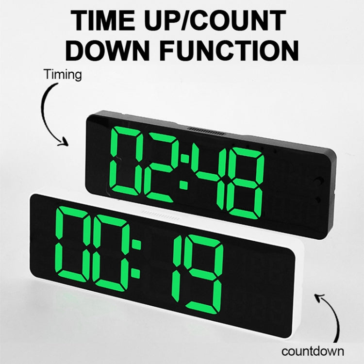 6629 13 Inch Multifunctional LED Living Room Large Screen Wall Clock(White Shell Red Light) - Wall Clock by PMc TechLife | Online Shopping South Africa | PMc TechLife | Buy Now Pay Later Mobicred