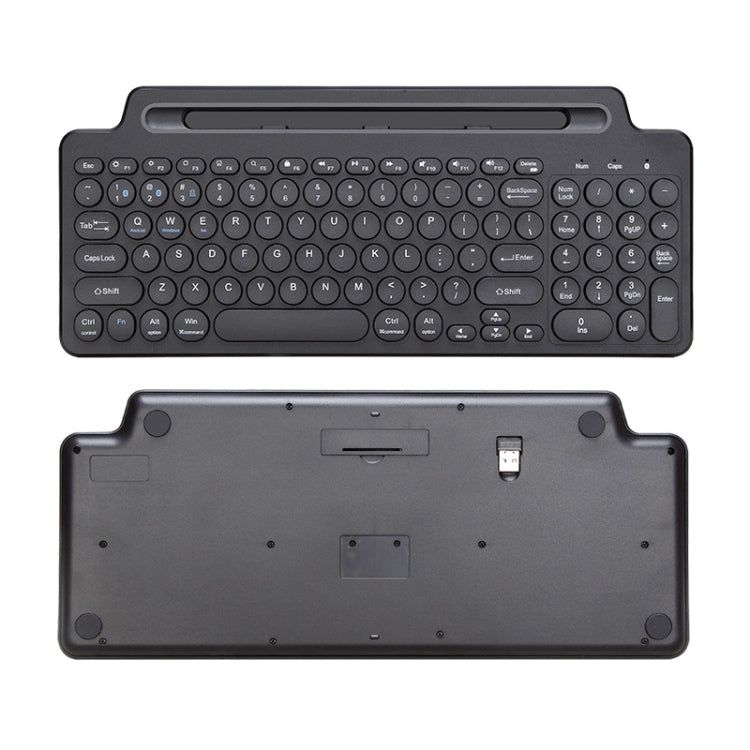 2.4G Bluetooth Wireless Keyboard With Card Slot Bracket No Touchpad - Wireless Keyboard by PMC Jewellery | Online Shopping South Africa | PMC Jewellery | Buy Now Pay Later Mobicred