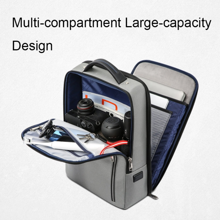 Bopai 61-68118 Multifunctional Wear-resistant Anti-theft Laptop Backpack with USB Charging Hole(Silver Gray) - Backpack by Bopai | Online Shopping South Africa | PMC Jewellery | Buy Now Pay Later Mobicred