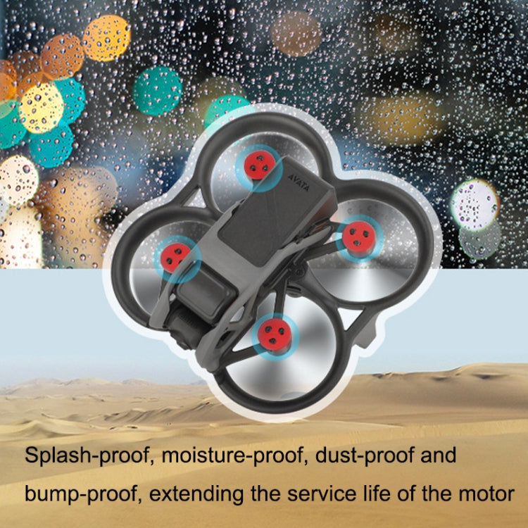 4 PCS / Set Sunnylife AT-MD475 Dust-proof Waterproof Aluminum Alloy Motor Cover For DJI Avata(Red) - Other by PMC TechLife | Online Shopping South Africa | PMC TechLife | Buy Now Pay Later Mobicred