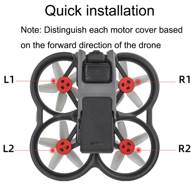 4 PCS / Set Sunnylife AT-MD475 Dust-proof Waterproof Aluminum Alloy Motor Cover For DJI Avata(Red) - Other by PMC TechLife | Online Shopping South Africa | PMC TechLife | Buy Now Pay Later Mobicred