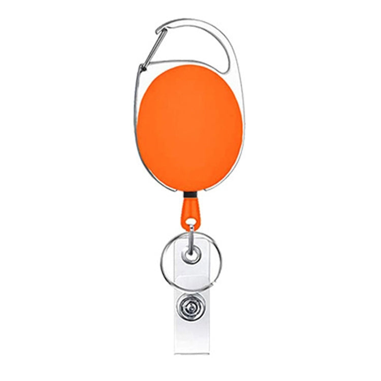 68cm Retractable Pull Badge Reel Zinc Alloy ID Lanyard Name Tag Card Badge Holder(Orange) - Name Card Holder by PMC Jewellery | Online Shopping South Africa | PMC Jewellery