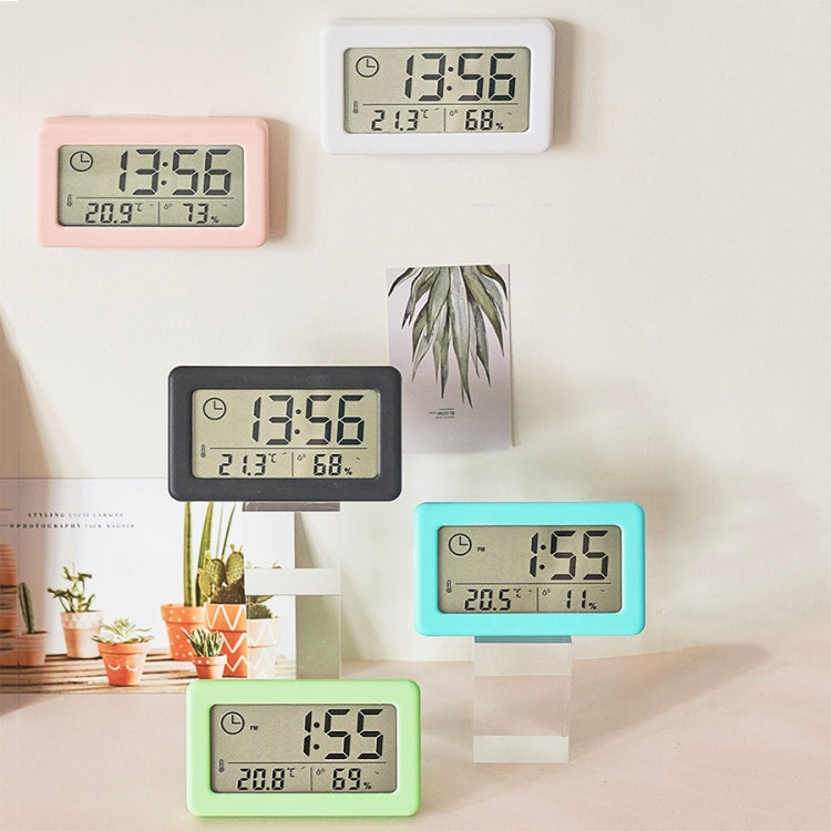 YD005 Mini Light and Thin LCD Screen Temperature/Humidity Meter Electronic Clock(Black) - Alarm Clocks by PMc TechLife | Online Shopping South Africa | PMc TechLife | Buy Now Pay Later Mobicred
