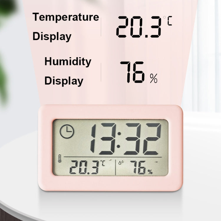 YD005 Mini Light and Thin LCD Screen Temperature/Humidity Meter Electronic Clock(Black) - Alarm Clocks by PMc TechLife | Online Shopping South Africa | PMc TechLife | Buy Now Pay Later Mobicred