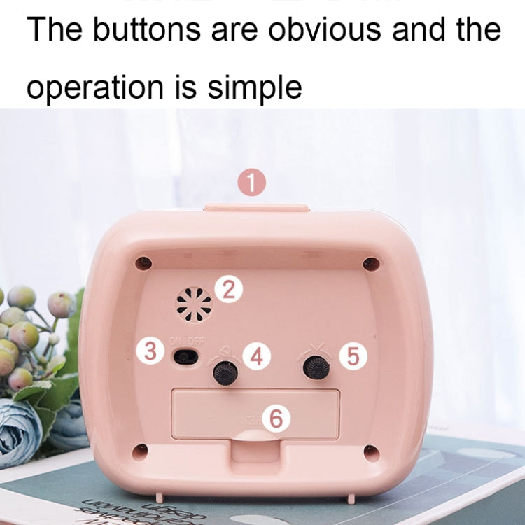 Cute Children Small Alarm Clock Bedside Night Light Clock(A306 Green) - Alarm Clocks by PMc TechLife | Online Shopping South Africa | PMc TechLife | Buy Now Pay Later Mobicred