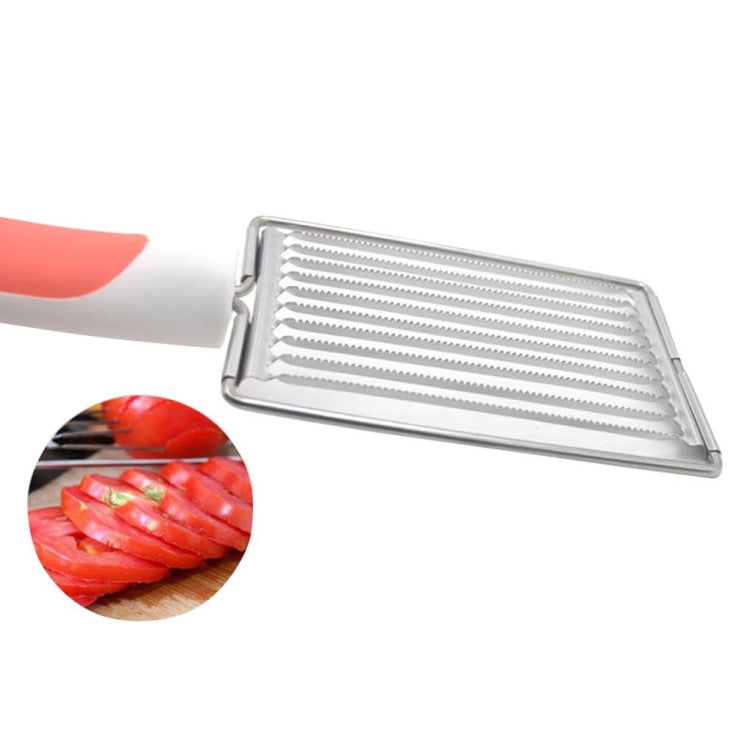 Tomato Luncheon Meat Slicer Non-slip Stainless Steel Fruit Cutter(Blue) - Cutter & Peeler by PMC Jewellery | Online Shopping South Africa | PMC Jewellery