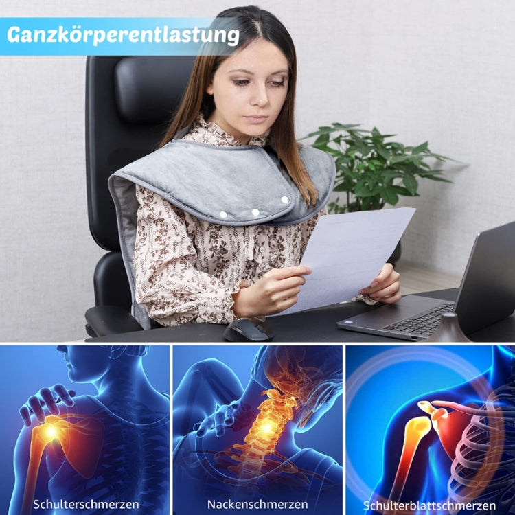 Heated Shoulder Guards Neck Guards Electric Heated Shawls Electric Blankets UK Plug(Silver Gray) - free shipping - PMC TechLife - Order now!