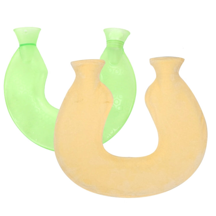 U-shaped PVC Hot Compress Shoulder And Neck Explosion-proof Water Injection Hot Water Bag(Green Yellow Crystal) - Hot Water Bags by PMC TechLife | Online Shopping South Africa | PMC TechLife | Buy Now Pay Later Mobicred