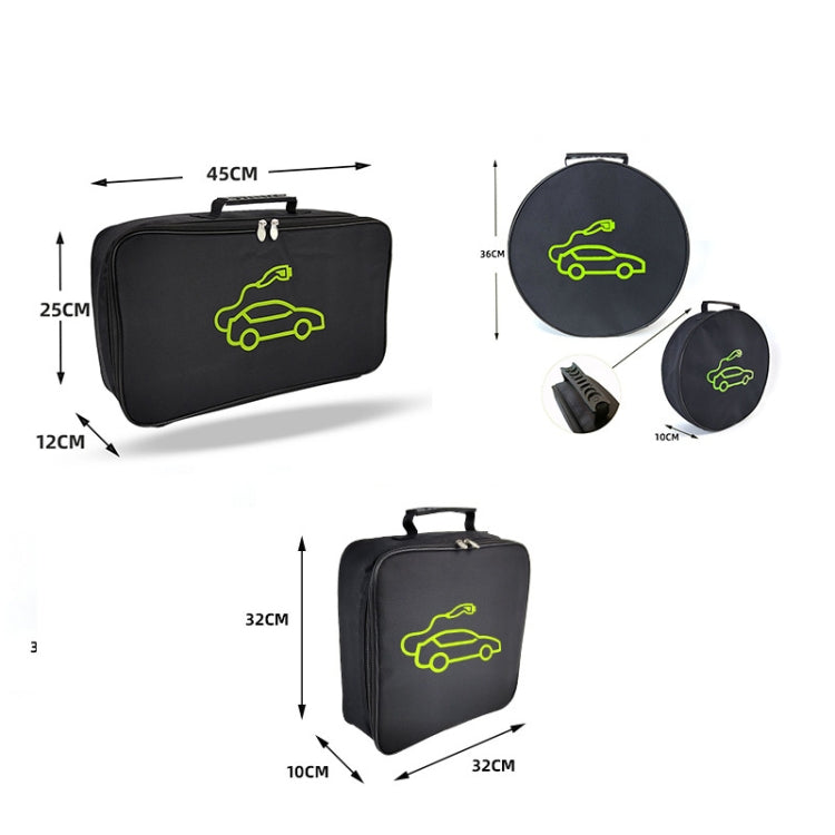 Car Charging Cable Storage Bag Carry Bag For Electric Vehicle Charger Plugs,Spec: Square With Logo - EV Charger Accessories by PMC TechLife | Online Shopping South Africa | PMC TechLife