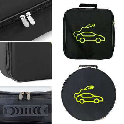 Car Charging Cable Storage Bag Carry Bag For Electric Vehicle Charger Plugs,Spec: Square With Logo - EV Charger Accessories by PMC Jewellery | Online Shopping South Africa | PMC Jewellery