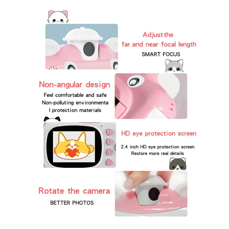 KX01-1 Smart Photo and Video Color Digital Kids Camera without Memory Card(Pink+White) - Children Cameras by PMC Jewellery | Online Shopping South Africa | PMC Jewellery | Buy Now Pay Later Mobicred