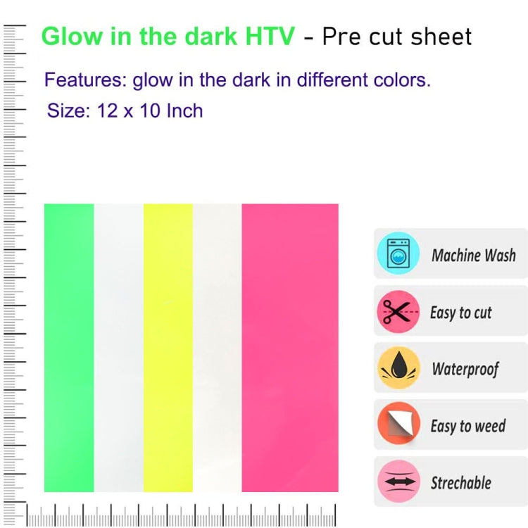 30 x 50cm Luminous PU Engraving Film Heat Transfer Vinyl(White Glowing  Green Light) - DIY Apparel Sewing by PMC Jewellery | Online Shopping South Africa | PMC Jewellery