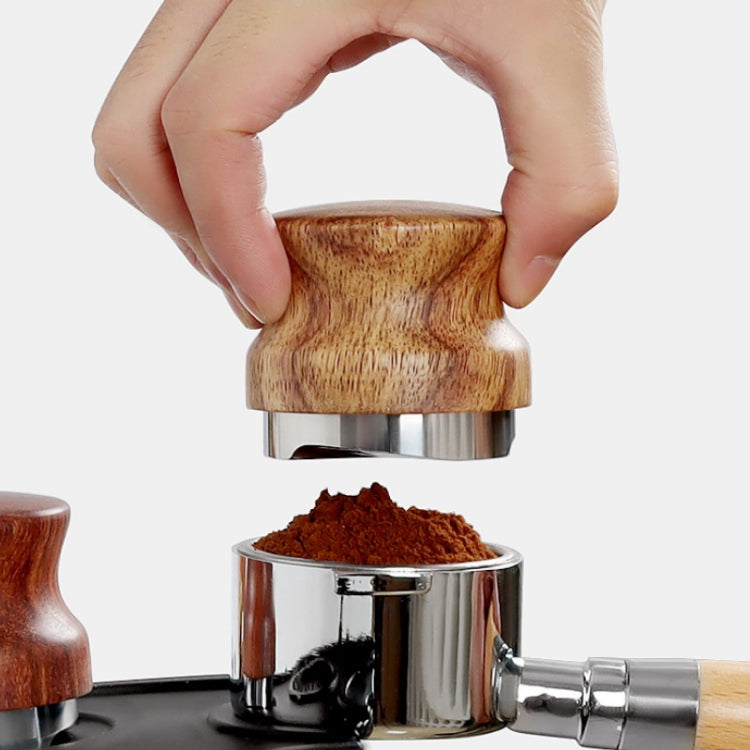53 mm Pear Wood Stainless Steel Coffee Compressor - free shipping - PMC TechLife - Order now!