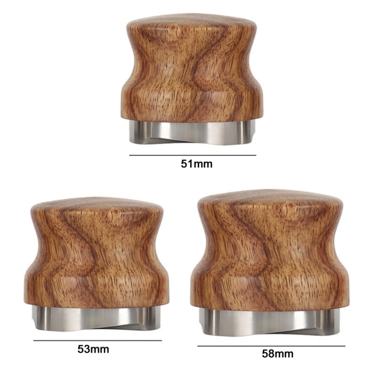 58 mm Pear Wood Stainless Steel Coffee Compressor - free shipping - PMC TechLife - Order now!