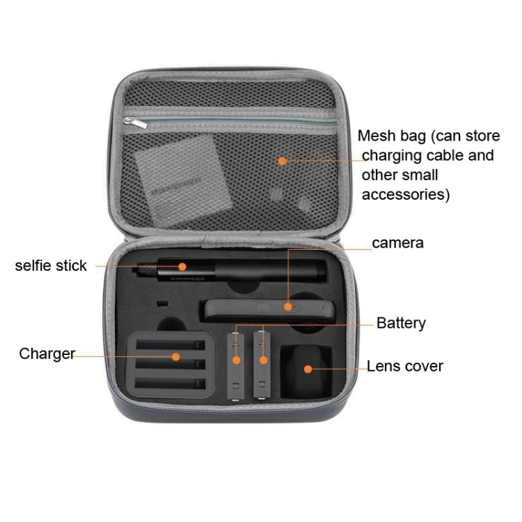 BRDRC For Insta360 ONE X3/X2 Panoramic Camera Storage Bag(Gray) - Case & Bags by BRDRC | Online Shopping South Africa | PMC Jewellery