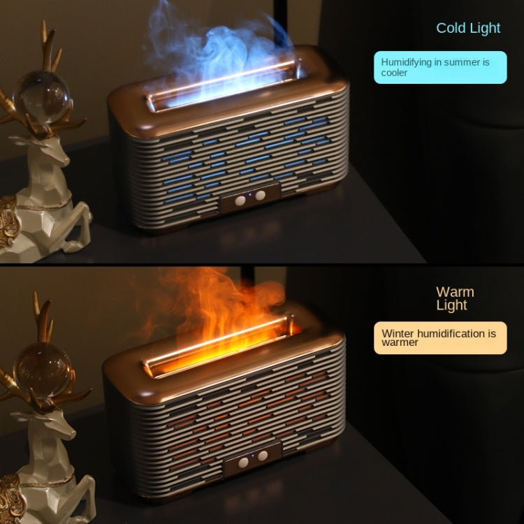 350ml Simulated Flame Aromatherapy Humidifier With Timing Function(Rose Gold) - free shipping - PMC TechLife - Order now!