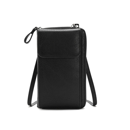 Lady Purse Shoulder Crossbody Bag Multi-functional Mobile Phone Bag(Black) - Single-shoulder Bags by PMC Jewellery | Online Shopping South Africa | PMC Jewellery