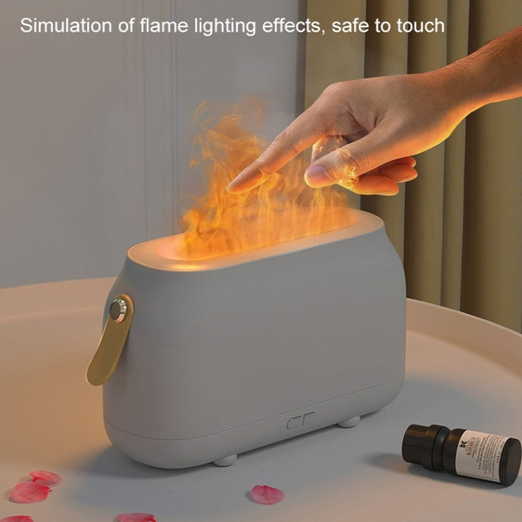 Simulation Flame Aromatherapy Humidifier Bedroom Ambient Light, Color: White - free shipping - PMC TechLife - Order now!