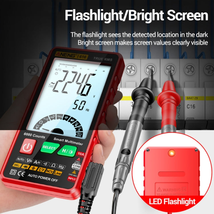 ANENG 616 Automatic High-precision Digital Display Capacitance Multimeter, Color: Red(Color Box) - free shipping - PMC TechLife - Order now!