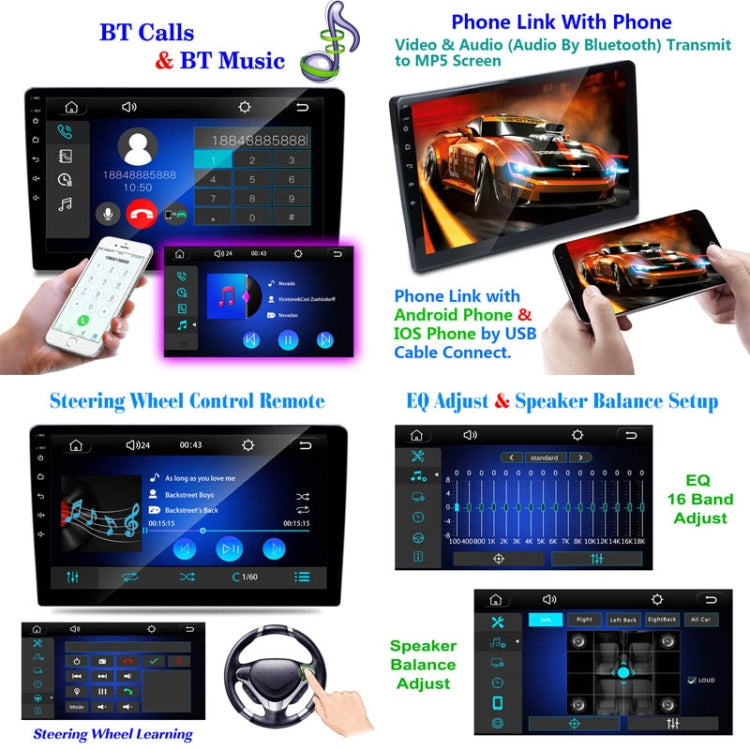 C7001 7 inch Touch Screen Built-In CarPlay Car MP5 Player, Style: Standard+AHD Camera - Car MP3 & MP4 & MP5 by PMC TechLife | Online Shopping South Africa | PMC TechLife | Buy Now Pay Later Mobicred