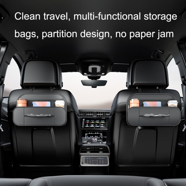 Car Seat Rear Leather Multi-function Convenient Storage Bag(Black) - Stowing Tidying by PMC Jewellery | Online Shopping South Africa | PMC Jewellery | Buy Now Pay Later Mobicred