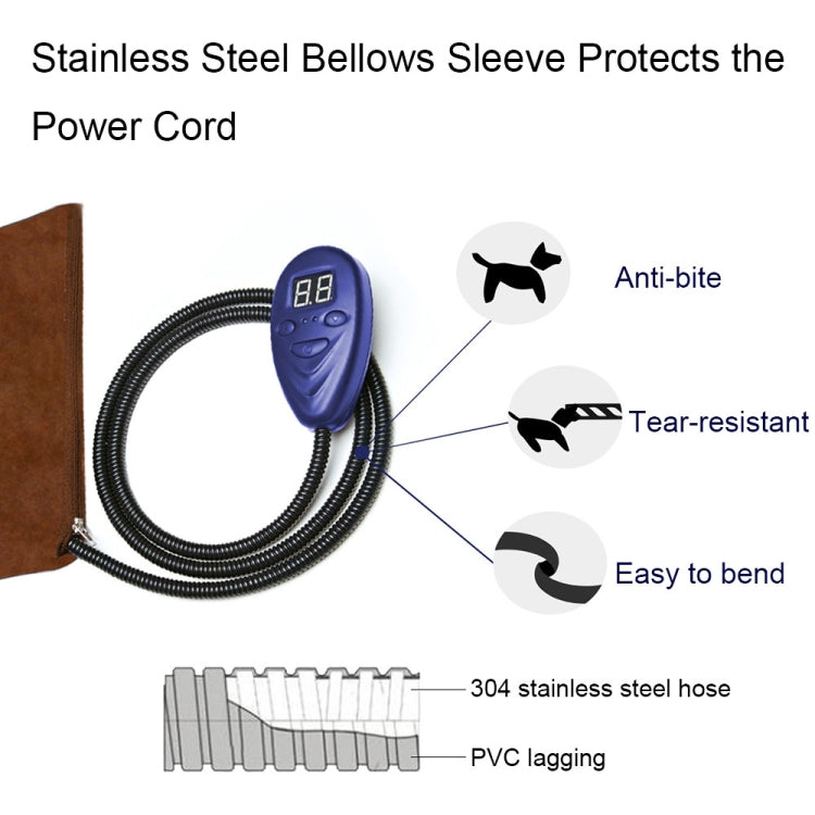 50x50cm Blue 12V Low Voltage Multifunctional Warm Pet Heating Pad Pet Electric Blanket(EU Plug) - Pads by PMC Jewellery | Online Shopping South Africa | PMC Jewellery