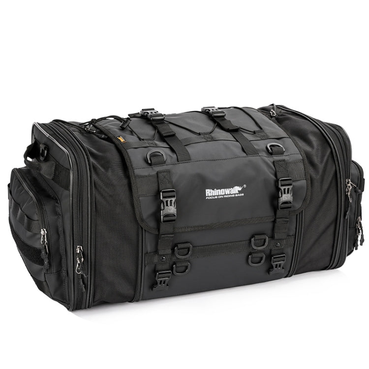 Rhinowalk MT4060 Large-capacity Foldable Expandable Tail Bag for Motorcycle Riding with Rain Cover(Black) - free shipping - PMC TechLife - Order now!