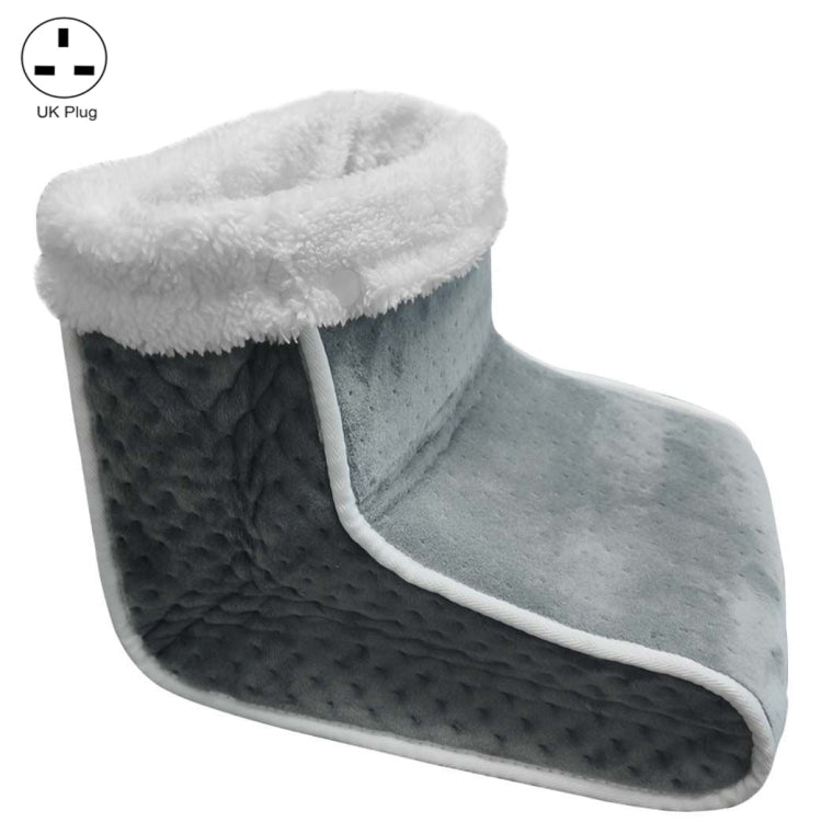 Plug-in High-top Electric Foot Warmer Heated Foot Warmer Boots UK Plug 240V(Dark Gray) - Electric Heaters by PMC TechLife | Online Shopping South Africa | PMC TechLife