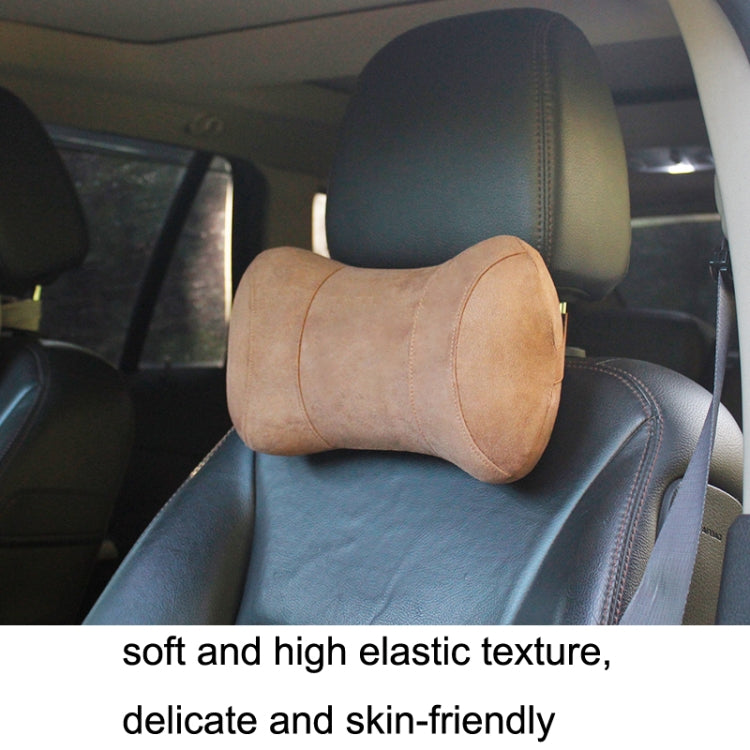 Car Memory Cotton Headrest Protective Cervical Spine Seat Sleeping Pillow(Brown) - Seat Accessories by PMC Jewellery | Online Shopping South Africa | PMC Jewellery | Buy Now Pay Later Mobicred