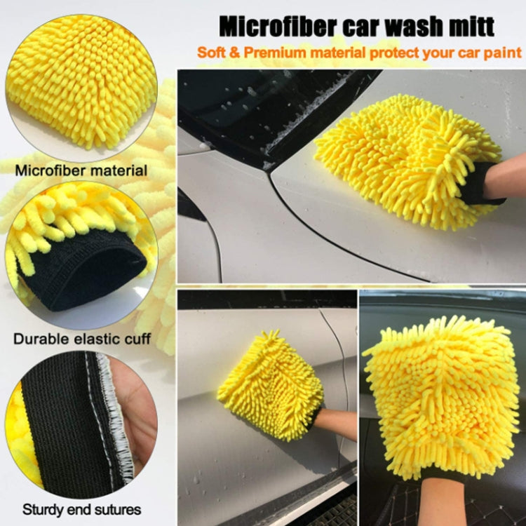 19 PCS / Set Car Beauty Cleaning Brush Details Brush Washing Glove Tool Set(Yellow Ring) - Car washing supplies by PMC TechLife | Online Shopping South Africa | PMC TechLife