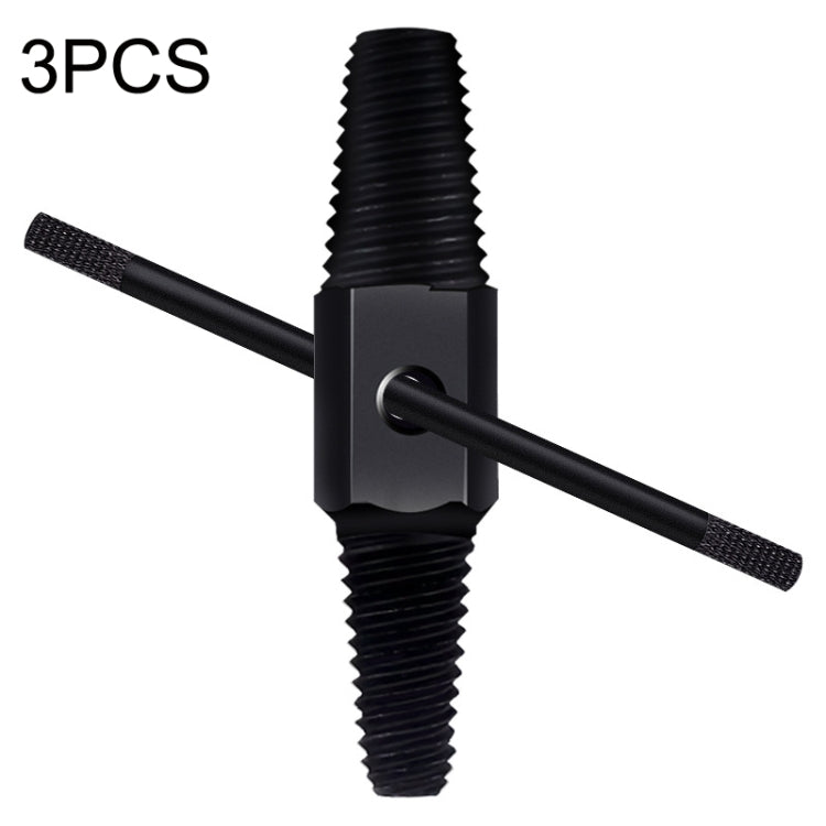 3PCS 4/6 Points Faucet Break Screw Remover Smooth Silky Tooth Double-headed Screw Tool(Black) - Screws by PMC Jewellery | Online Shopping South Africa | PMC Jewellery