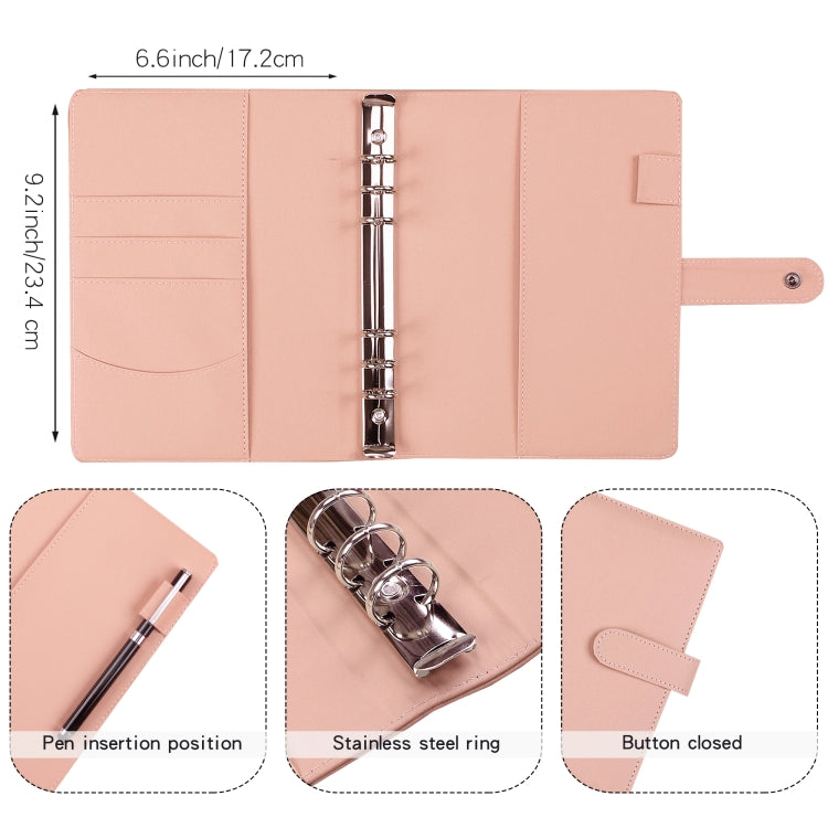 A5 Macaron Notebook PU Loose-leaf Cash Budget Handbook(Yellow) - free shipping - PMc TechLife - Order now!