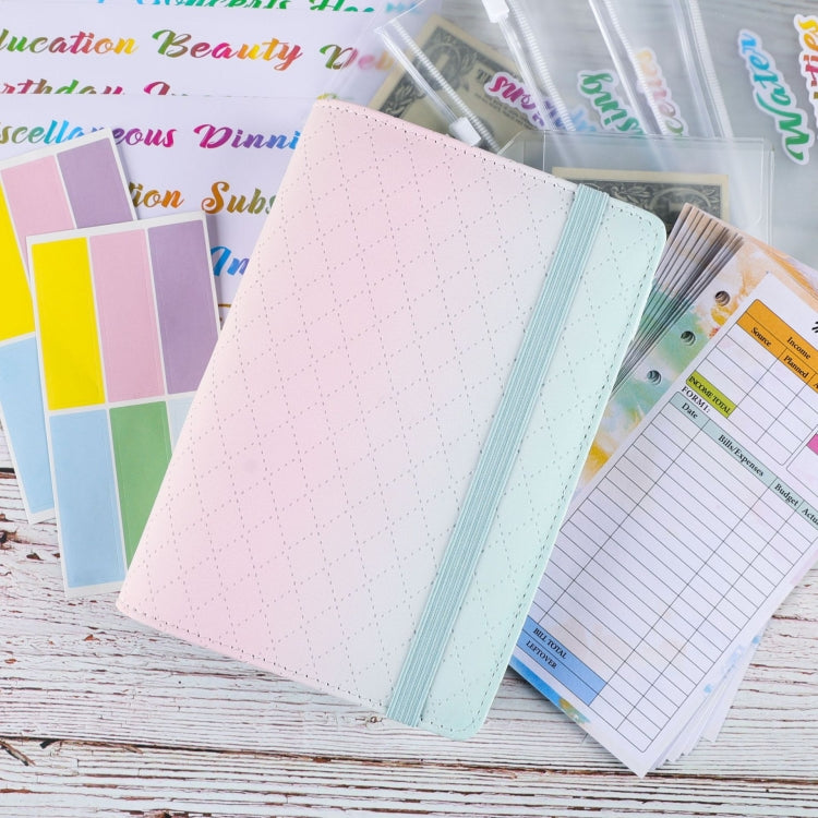 A6 Gradient Macaroon Loose-leaf Handbook Cash Budget Book(Yellow Pink Purple) - Notebooks by PMC Jewellery | Online Shopping South Africa | PMC Jewellery