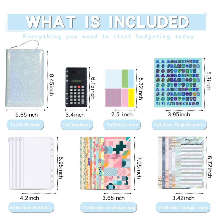 A6 Handheld Zipper Bag Type Large Capacity Cash Budget Book Handbook(Blue) - Notebooks by PMc TechLife | Online Shopping South Africa | PMc TechLife | Buy Now Pay Later Mobicred