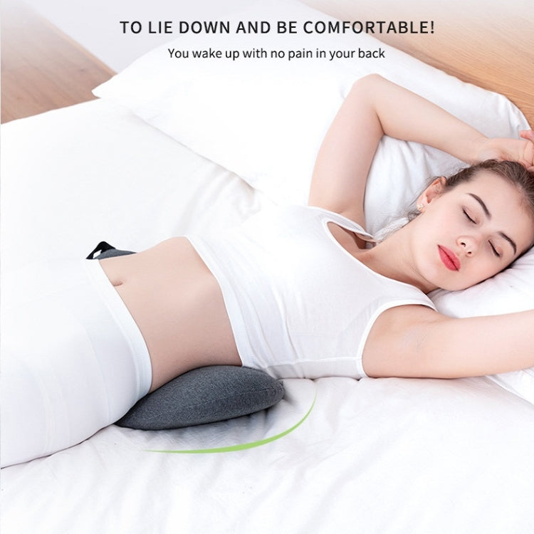 Memory Foam Lumbar Spine Cushion Pregnant Women Sleeping Lumbar Pillow(Dark Gray Crescent) - free shipping - PMC Jewellery - Order now!