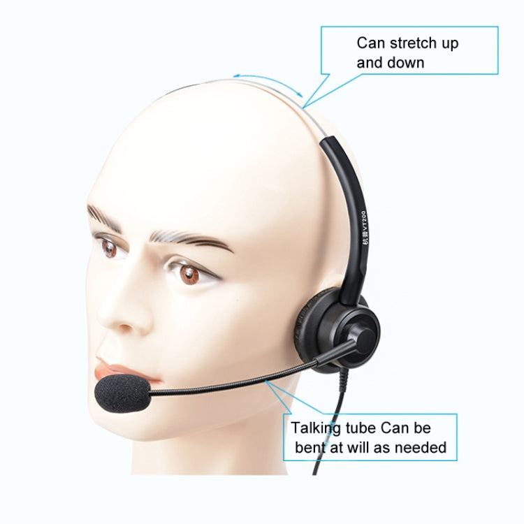 VT200 Single Ear Telephone Headset Operator Headset With Mic,Spec: 3.5mm Single Plug With Answer Key - Microphones & Headsets by PMC Jewellery | Online Shopping South Africa | PMC Jewellery | Buy Now Pay Later Mobicred