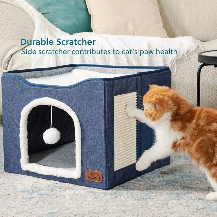 Pet Stool Pet Kennel Indoor Foldable Storage Stool Cat Dog Kennel 41 x 41 x 35cm(Deep Gray) - free shipping - PMC TechLife - Order now!