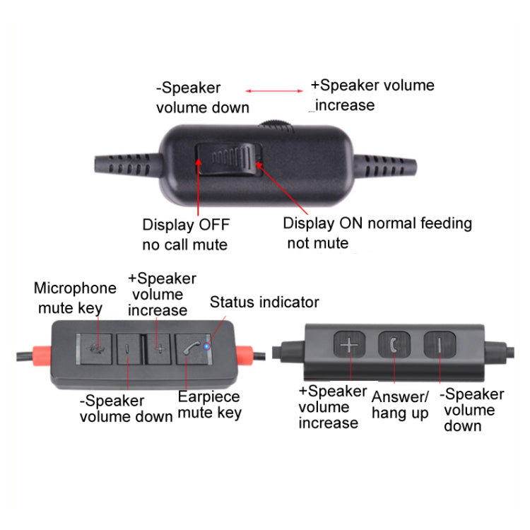 VT200D Double Ears Telephone Headset Operator Headset With Mic,Spec: PC Double Plug - Microphones & Headsets by PMC Jewellery | Online Shopping South Africa | PMC Jewellery | Buy Now Pay Later Mobicred