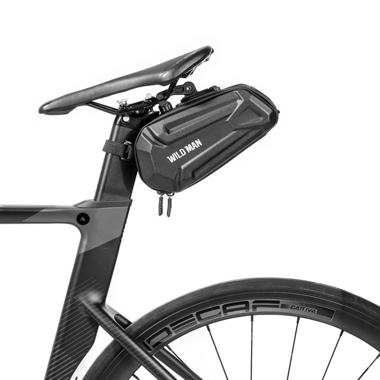 WILD MAN XT7 1.2L Mountain Bike EVA Hard Shell Waterproof Wear-resistant Tail Bag(Twill Style) - free shipping - PMC TechLife - Order now!