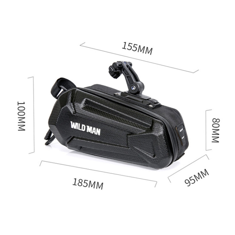 WILD MAN XT7 1.2L Mountain Bike EVA Hard Shell Waterproof Wear-resistant Tail Bag(Twill Style) - free shipping - PMC TechLife - Order now!