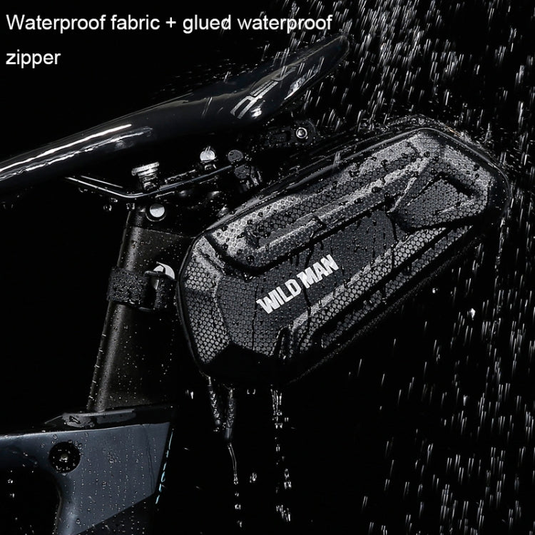 WILD MAN XT7 1.2L Mountain Bike EVA Hard Shell Waterproof Wear-resistant Tail Bag(Twill Style) - free shipping - PMC TechLife - Order now!