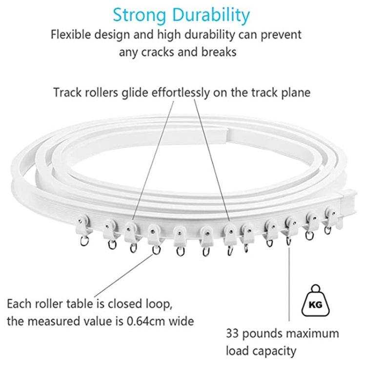 Model Steel Rail Bending Curtain Rail Flexible Guide Set, Size: 3m - Curtain Decorative Accessories by PMC TechLife | Online Shopping South Africa | PMC TechLife