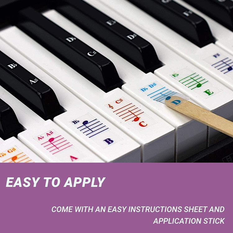 QT-0302 5PCS Children Piano Keyboard Color Stickers Musical Instrument Accessories - Keyboard Instruments by PMC TechLife | Online Shopping South Africa | PMC TechLife