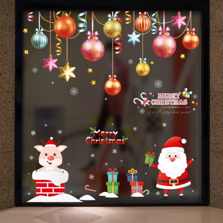 Santa Claus Hanging Stickers Shop Window Glass Door Living Room Wall Stickers(6307) - Christmas Stickers by PMC TechLife | Online Shopping South Africa | PMC TechLife | Buy Now Pay Later Mobicred