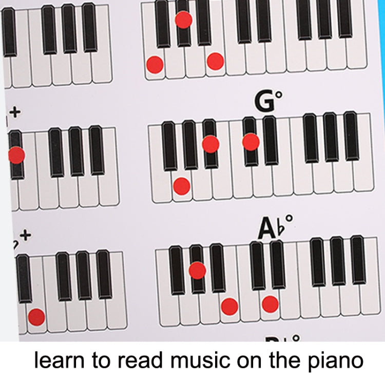 Staff Piano Chord Practice Picture Coated Paper 88 Keys Beginner Piano Fingering Chart, Size: Large - Keyboard Instruments by PMC TechLife | Online Shopping South Africa | PMC TechLife