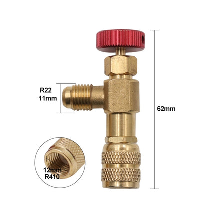 Air Conditioner Fluoridation Safety Valve Refrigerant Filling Connector(Side R22 Bottom R410) - Air Conditioning System by PMC Jewellery | Online Shopping South Africa | PMC Jewellery