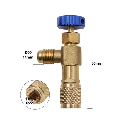 Air Conditioner Fluoridation Safety Valve Refrigerant Filling Connector(Side R22 Bottom R22) - Air Conditioning System by PMC Jewellery | Online Shopping South Africa | PMC Jewellery