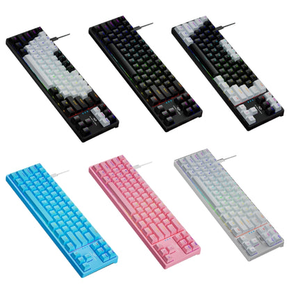 Dark Alien K710 71 Keys Glowing Game Wired Keyboard, Cable Length: 1.8m, Color: Pink Green Shaft - Wired Keyboard by Dark Alien | Online Shopping South Africa | PMC Jewellery | Buy Now Pay Later Mobicred